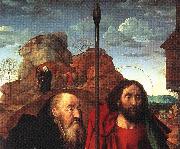 Hugo van der Goes Sts Anthony and Thomas with Tommaso Portinari oil painting reproduction